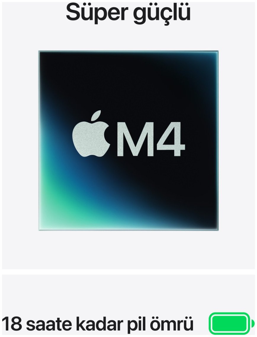 Apple MacBook Air M4 24GB 512GB SSD macOS 13" Taşınabilir Bilgisayar Yıldız Işığı MC6A4TU/A